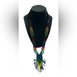 Women Hand Beaded Seed Bead, Mexican, Native American, Necklace